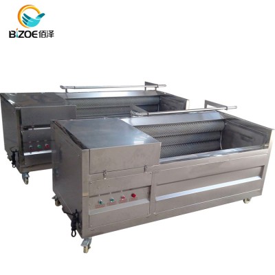 Stainless steel electric high efficiency 1000kg per hour potato cleaner for sale